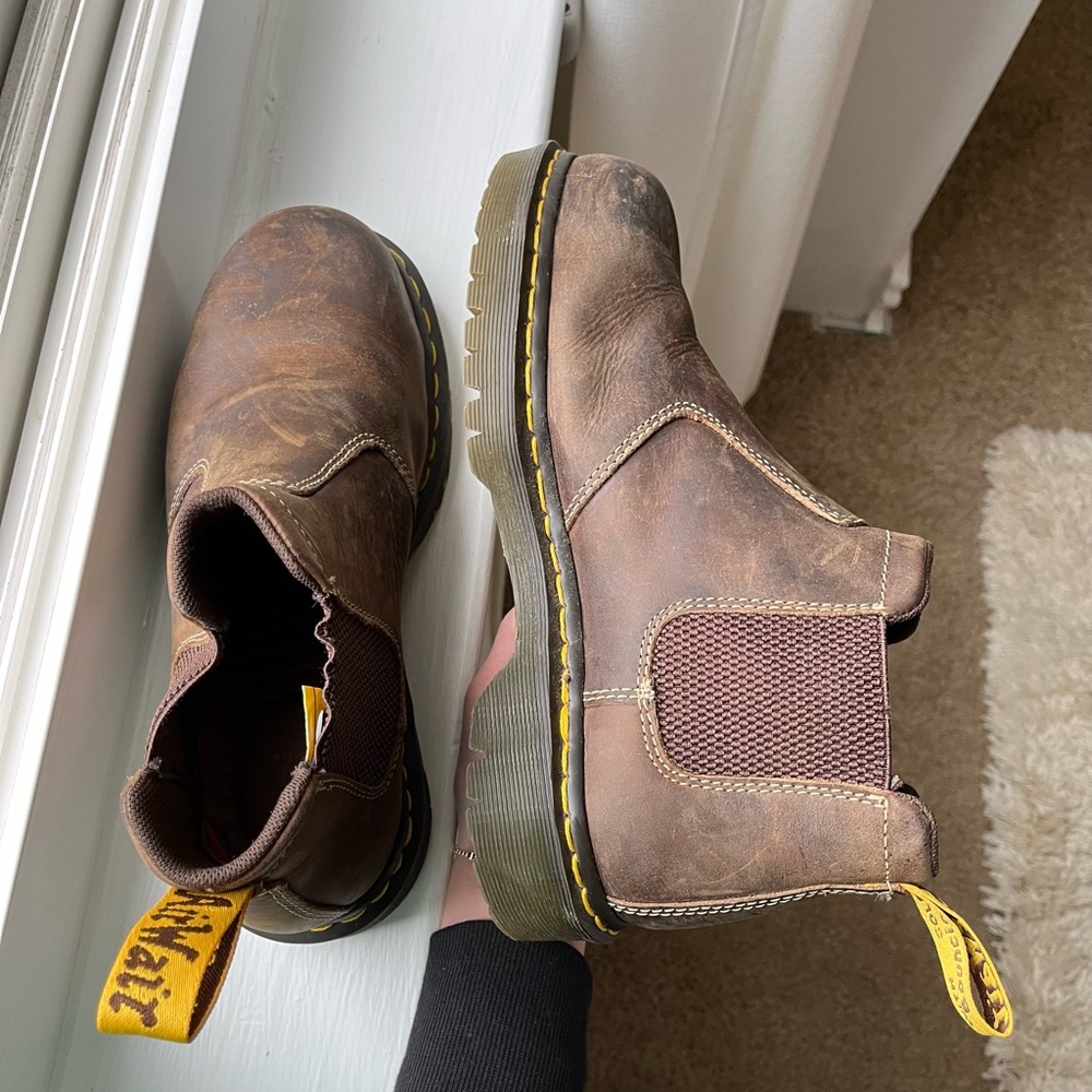 Dr. Martens Steel Toe Air Wair Slip-On Work Shoes